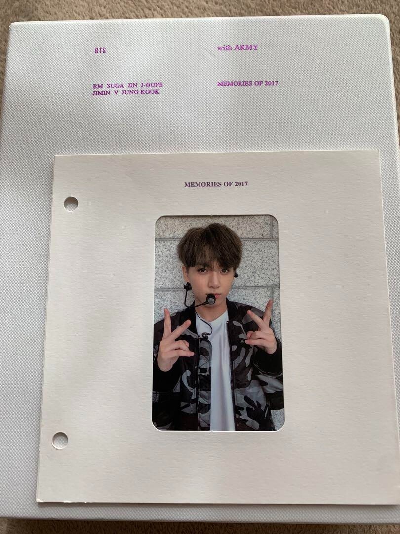 memories of 2017 Blu-ray グク ジョングク トレカ 台紙 memories of