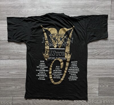 マイケル・ジャクソン Tシャツ 黒 History World Tour L Michael
