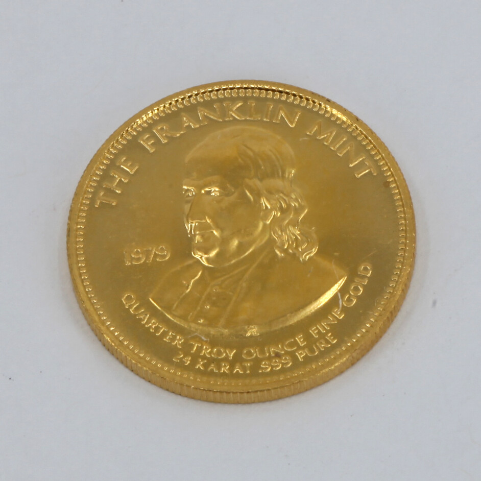 1/4 Troy Ounce Gold (.999 Fine) 1979 Franklin Mint Round | eBay