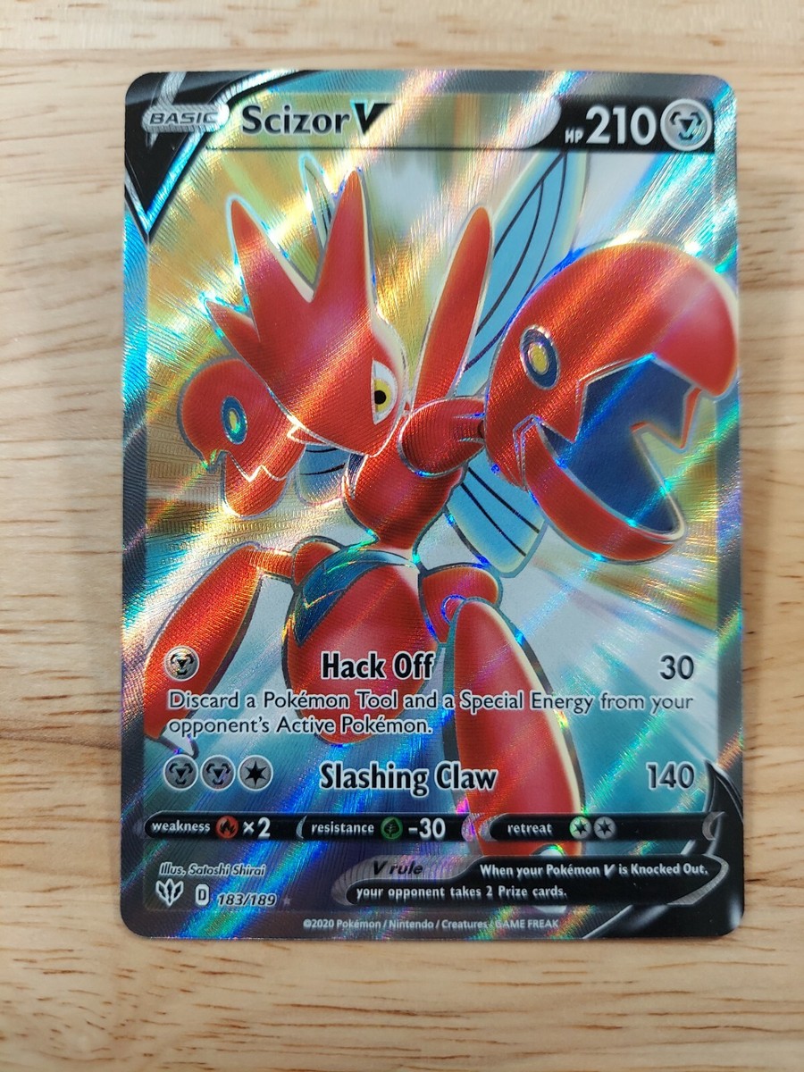 Scizor V 183/189 Darkness Ablaze NM Full Art Ultra Rare Pokemon