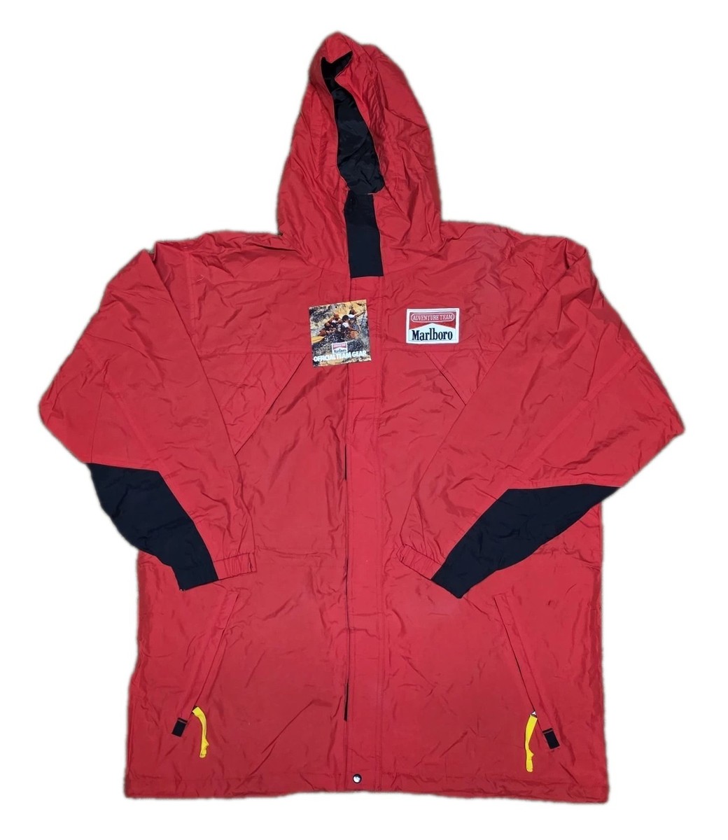 VINTAGE Marlboro Adventure Team Red Windbreaker Rain Jacket, Size