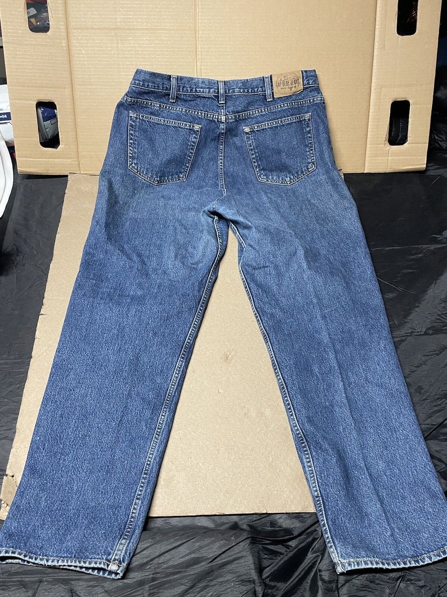Vintage GAP Jeans Mens 38x33 baggy fit Blue Medium wash denim Y2K