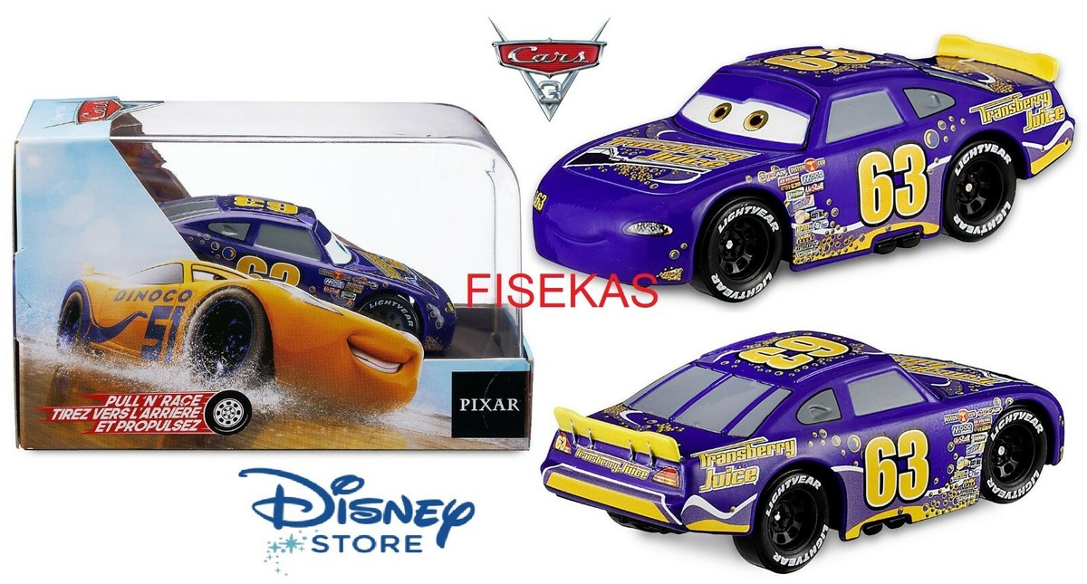 Disney Store Cars Die Cast Lee Revkins Transberry 2019 #63 Pull