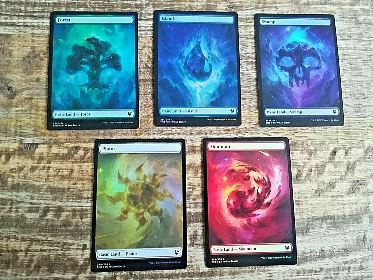 Land FOIL Theros Beyond Death - Forest Island Mountain Plain Swamp