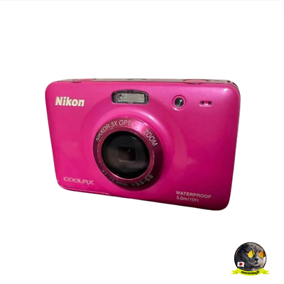 Nikon COOLPIX S30 10.1MP Waterproof Digital Camera Pink Tested