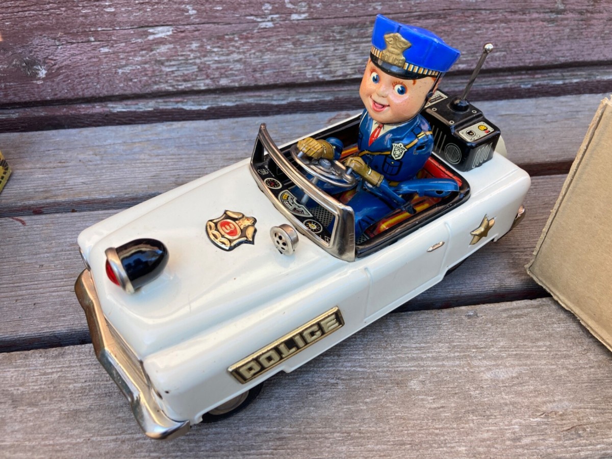 野村トーイ•新工社？ダブルネーム 電動 MYSTERY•POLIS.CAR動作品 野村