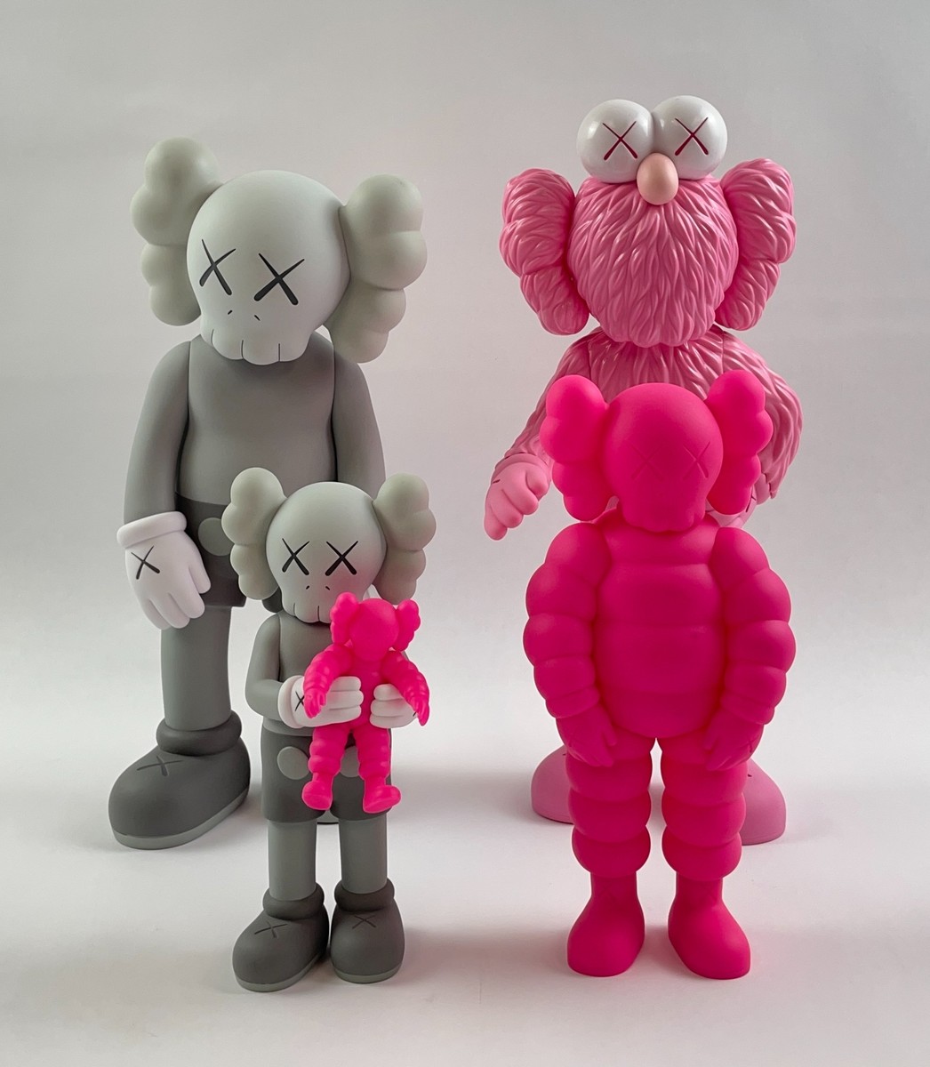 KAWS Family Vinyl Figure Grey Pink Open Edition Set | eBay