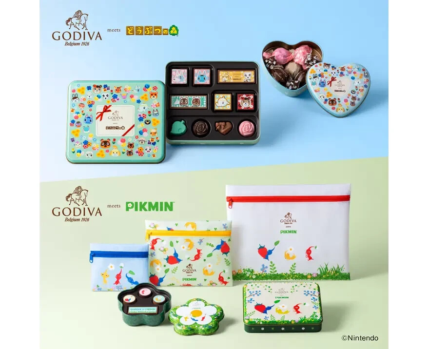 GODIVA meets Pikmin & Animal Crossing Chocolate Nintendo Japan New