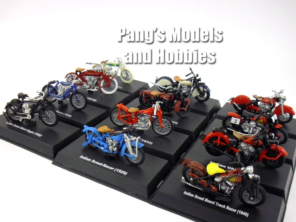 Indian Motorcycle Set of 12 different Motorcycles 1/32 Scale