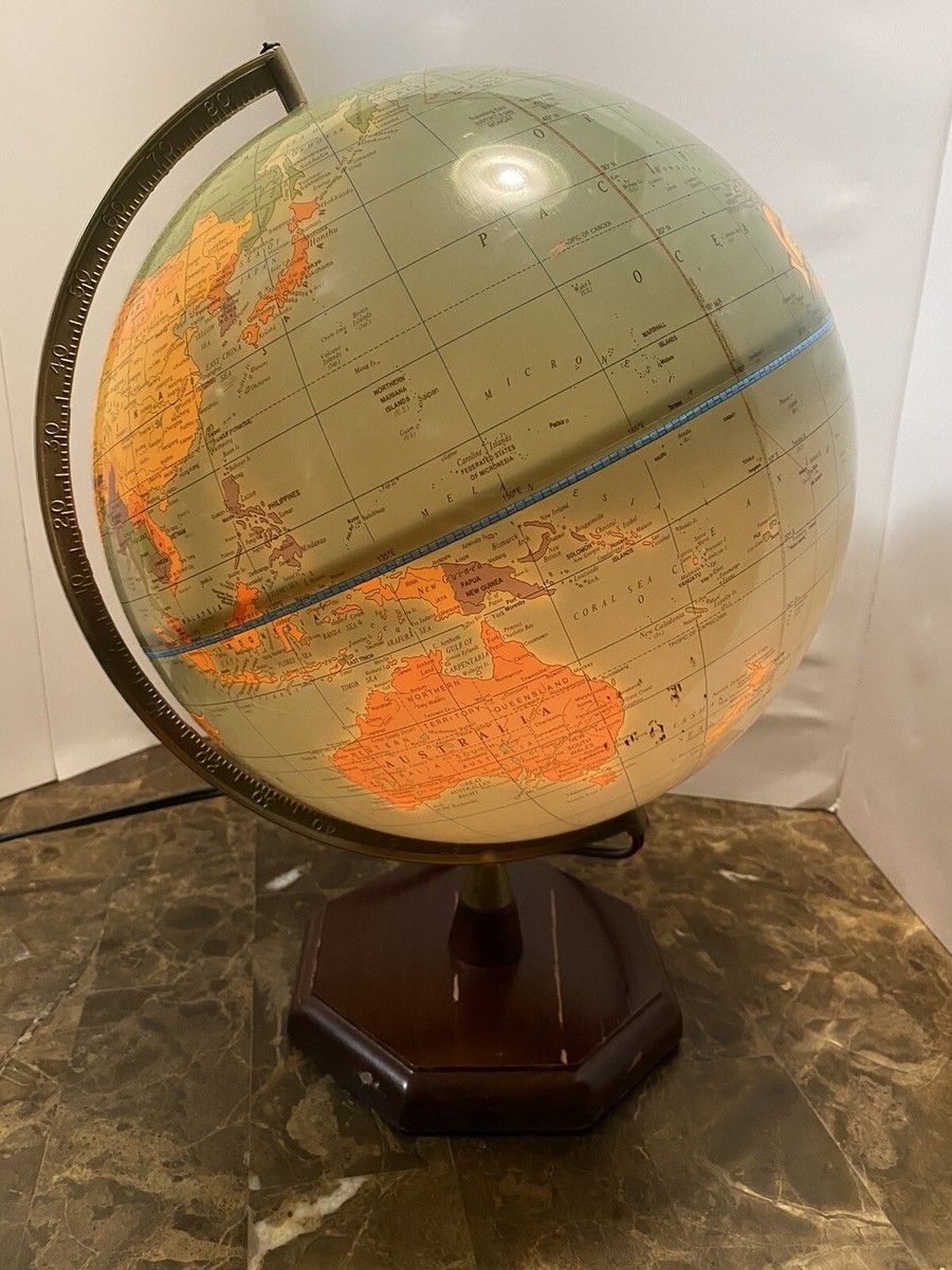 THE GEORGE F. CRAM COMPANY社製のヴィンテージ地球儀 1940s Black