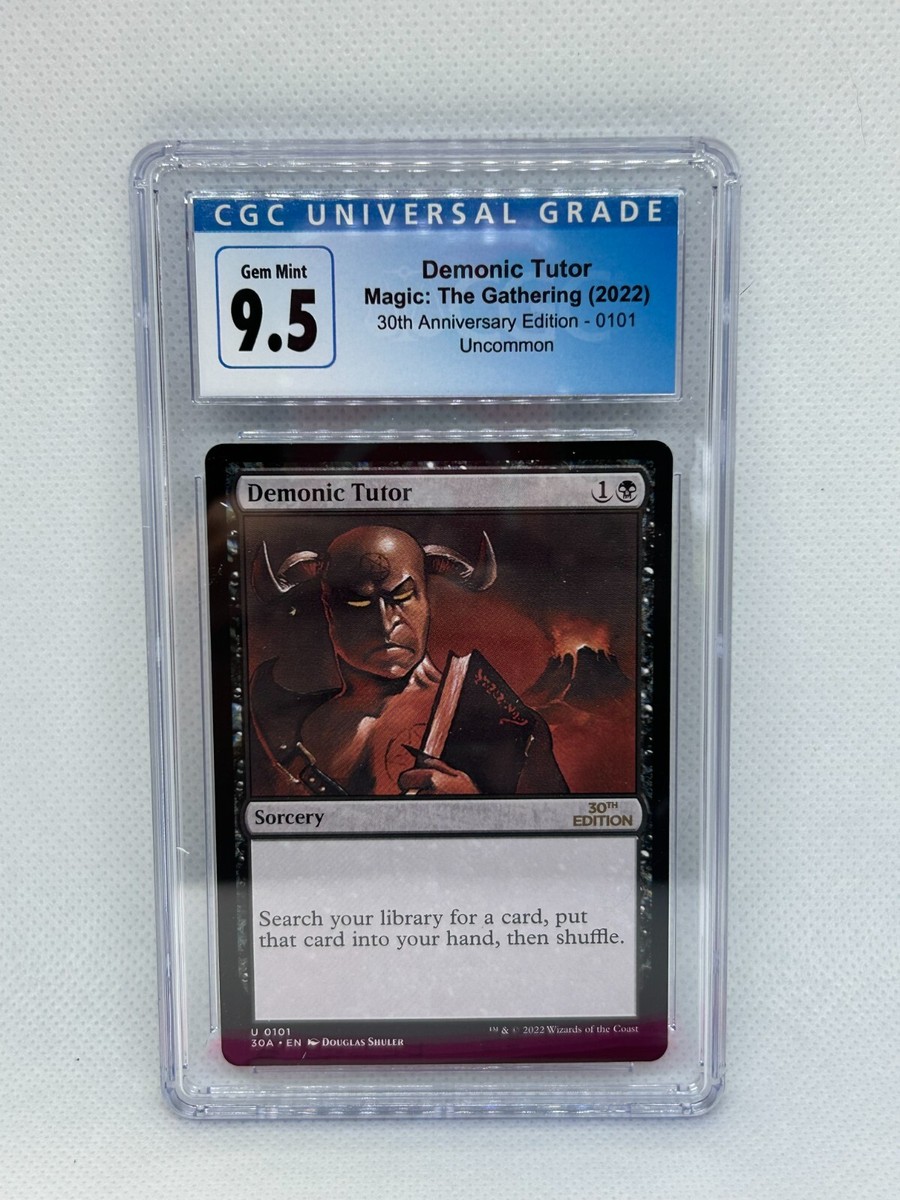 Demonic Tutor - 30th Anniversary MtG Magic Not Retro Graded 9.5