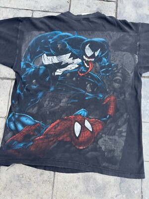 Vintage 90s Marvel Scarlet Spiderman All Over Print Mexican Peyote