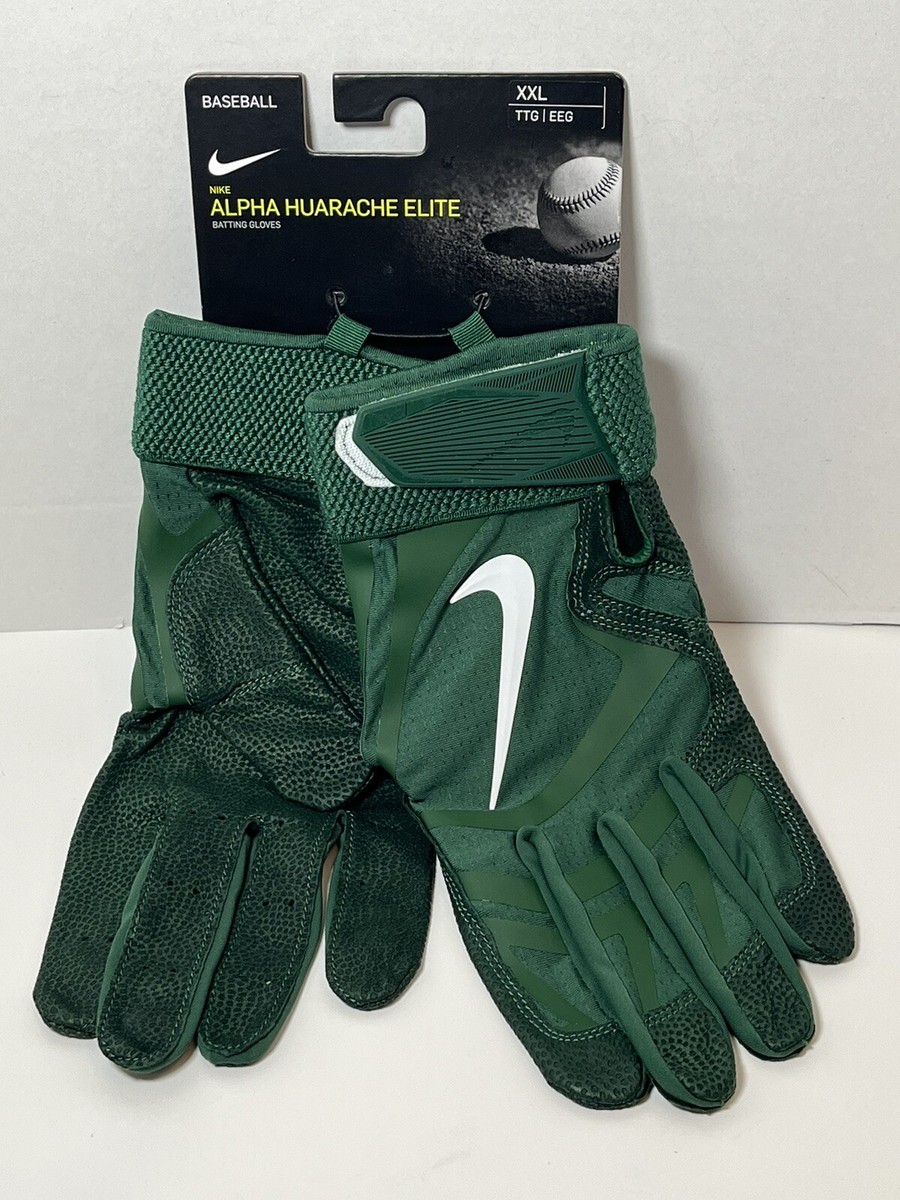 Nike Alpha Huarache Elite Baseball Batting Gloves Green Men's Sz