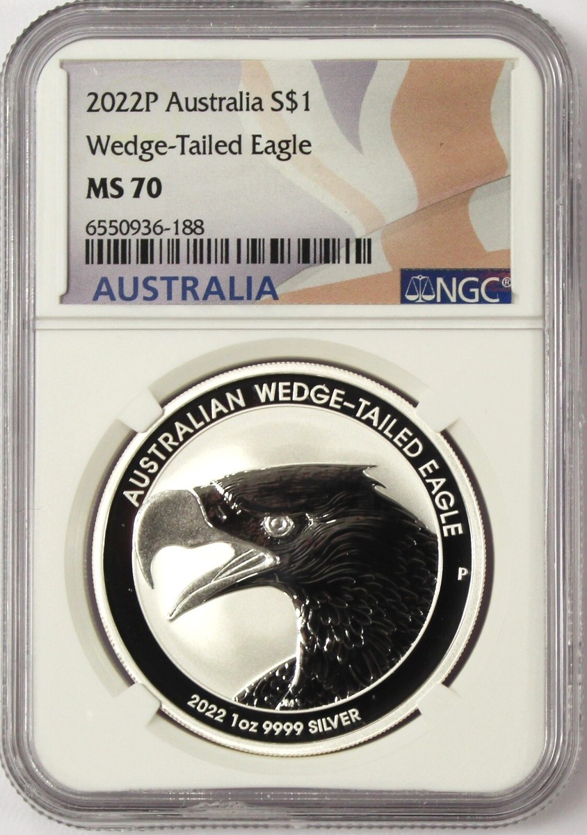 最高鑑定NGCMS702022 フィジー 赤い竜 1oz銀貨 鑑定済