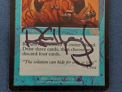 Attunement, Urza's Saga, SIGNED, Blue - MTG - Magic the Gathering