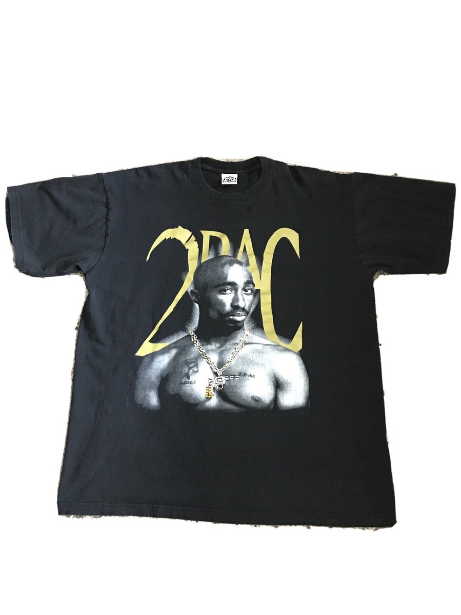 Vintage Tupac Shakur 2PAC Thug Life Black T-Shirt BIG & TALL XL
