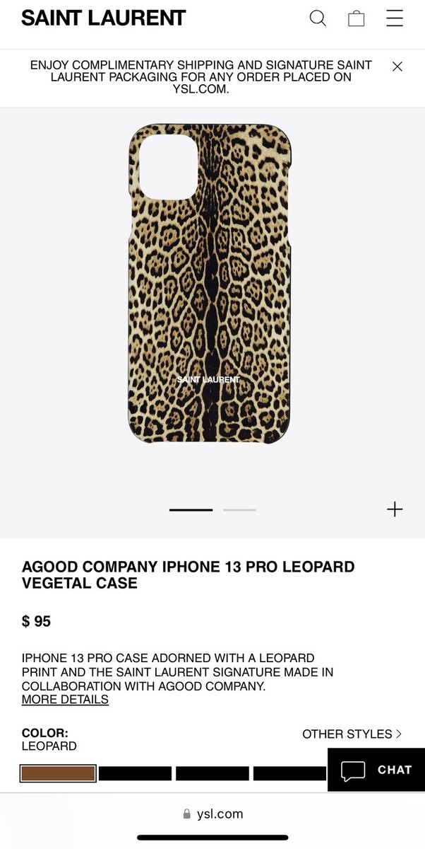 iPhone 12 pro YSL Saint Laurent cheetah leopard print phone case