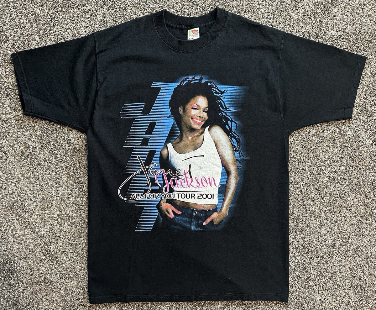 RARE Vintage 2001 JANET JACKSON All For You Concert Tour T-Shirt