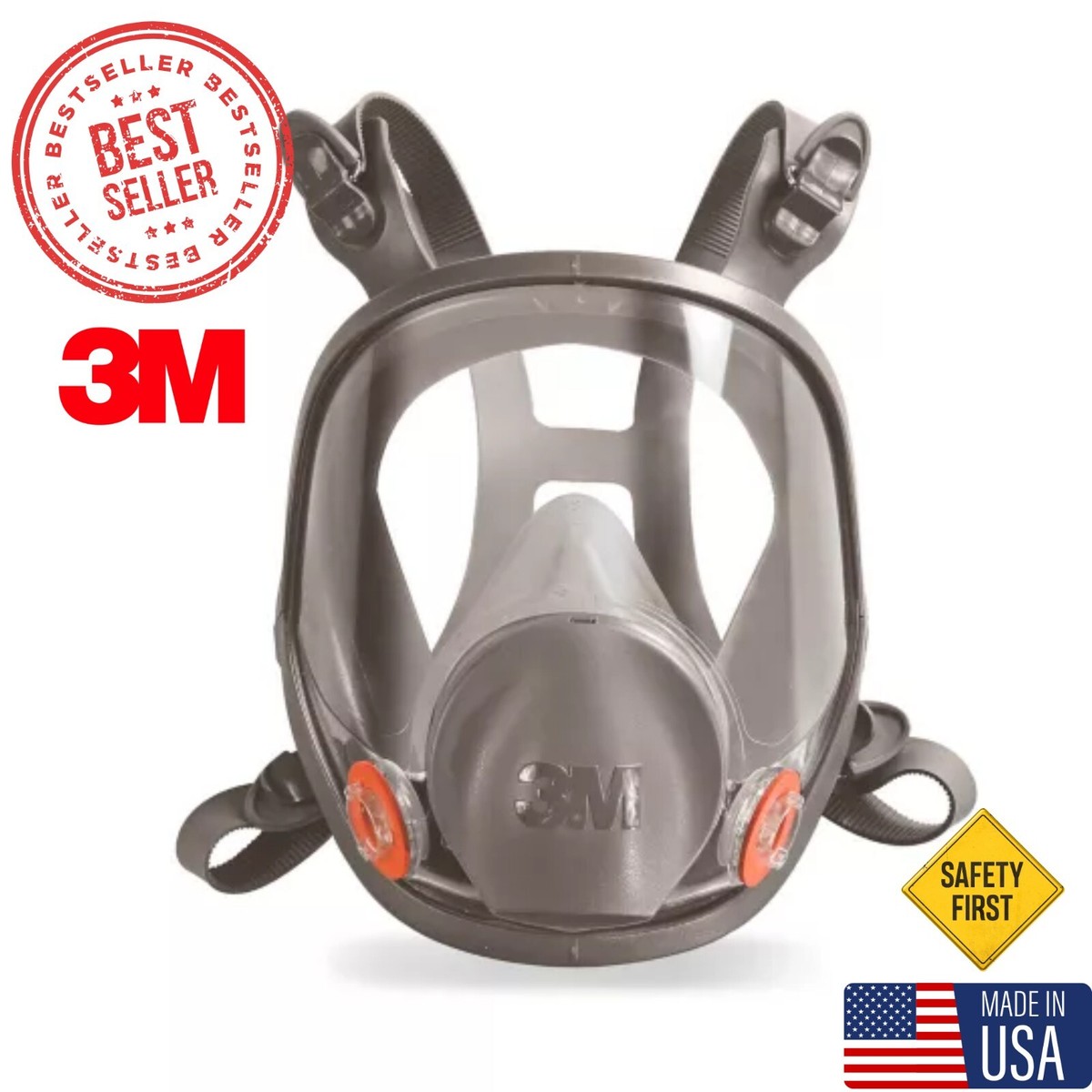 3M 6800 FULL FACEPIECE REUSABLE RESPIRATOR PROTECTION MEDIUM-FACE