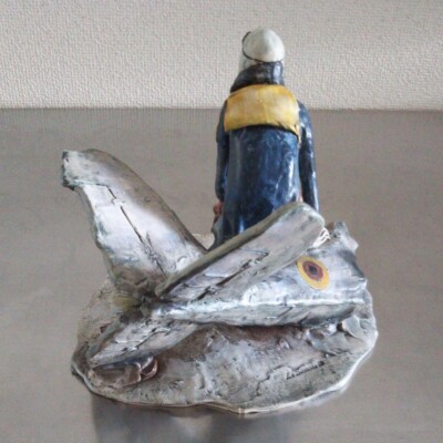 Lo Scricciolo T.MORETTO's Works Pilot Figurine Made In Italy