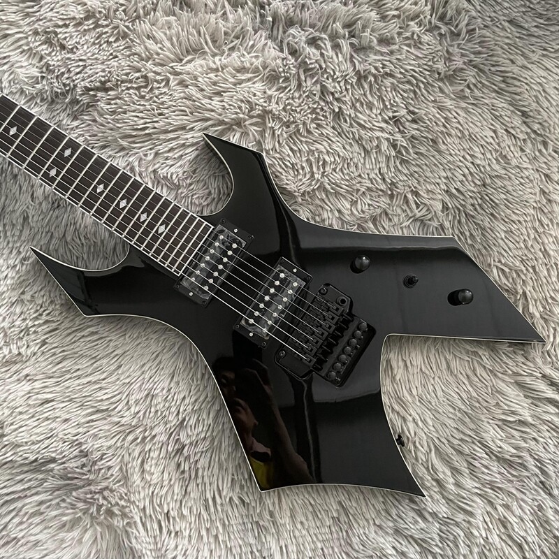 7-Strings Black Warlock Extreme Electric Guitar Solid Black