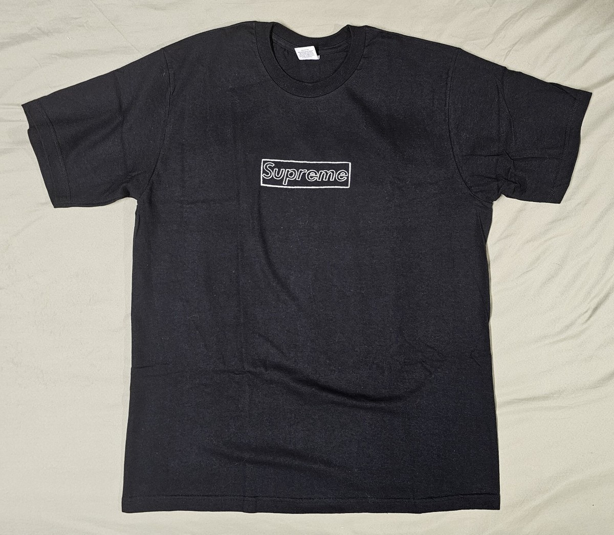Supreme KAWS Chalk Box Logo Shirt Black Size L, New And Unworn | eBay