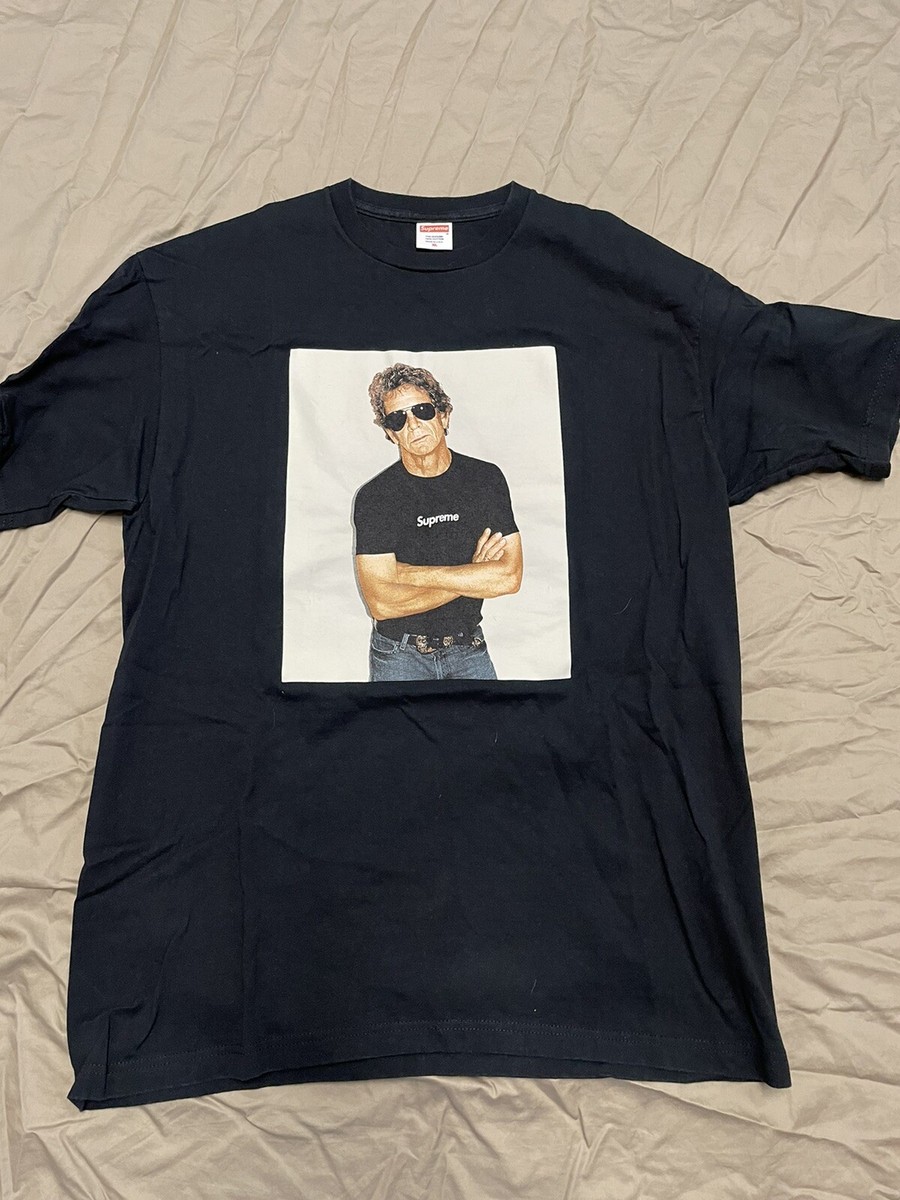 Supreme Lou Reed Photo Tee Used Size XL Black RARE | eBay