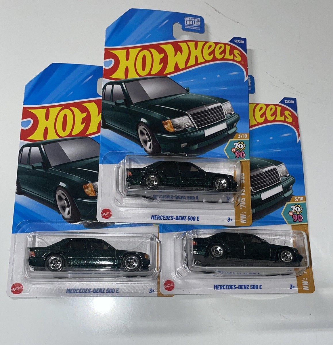 2025 Hot Wheels Mercedes Benz 500 E Hw 70s Vs 90s 52/250 Green Lot