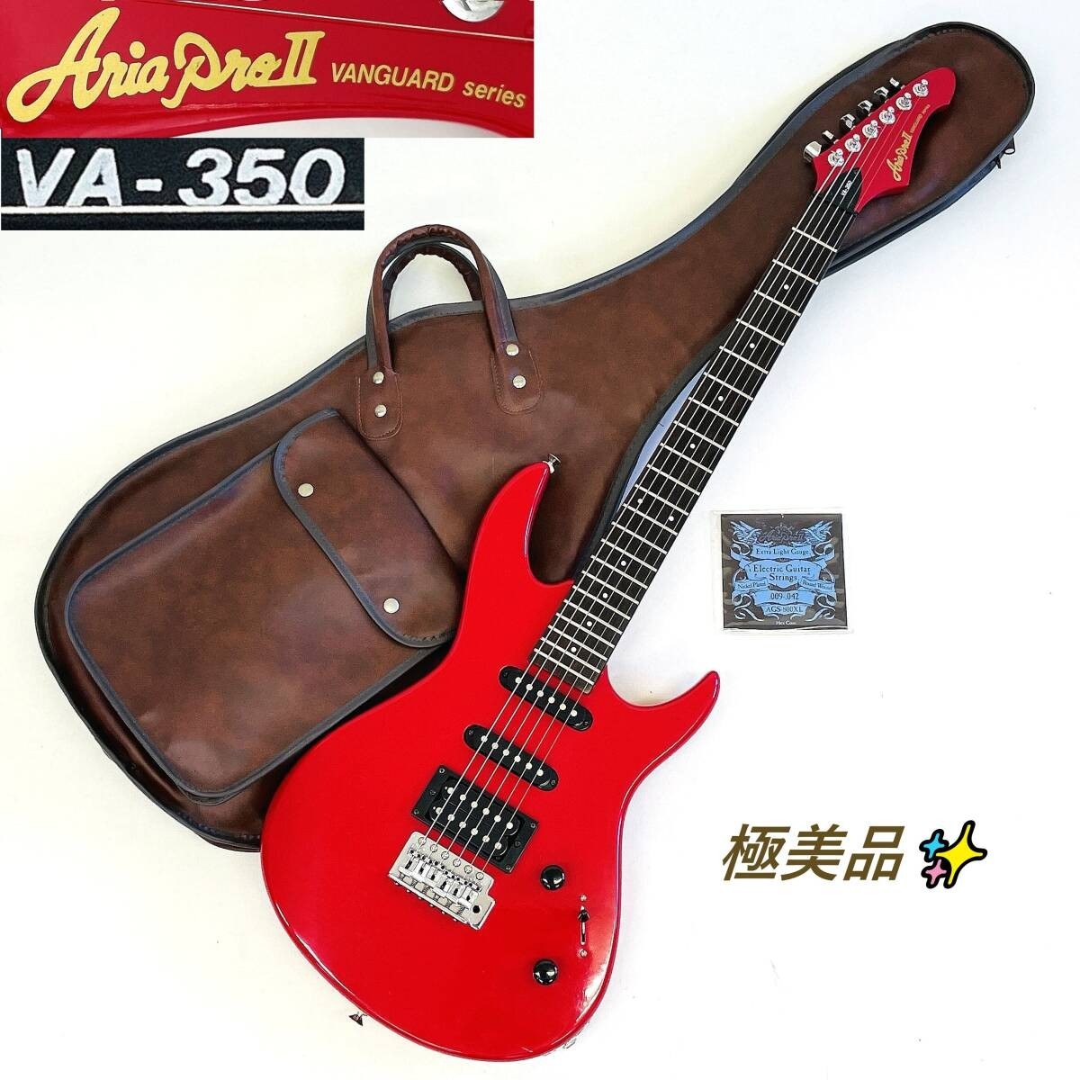 Electric Guitar Aria Pro II Vanguard Series VA-350 Red with Soft