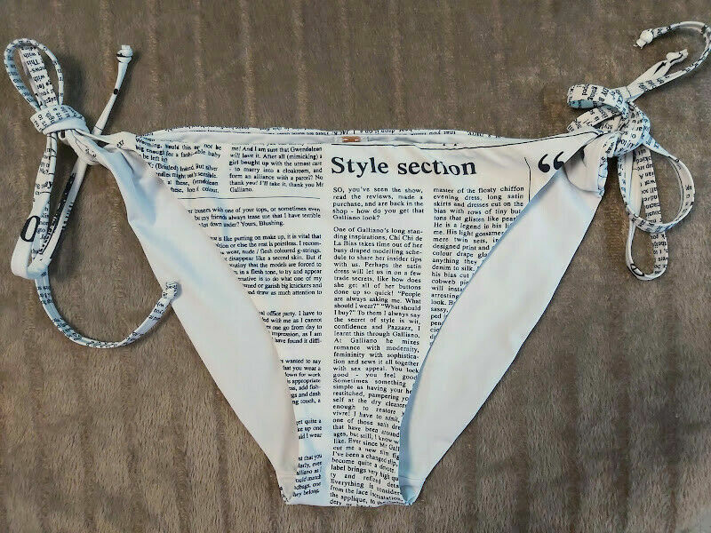 ジョンガリアーノ ヴィンテージ ニュースペーパー プリント 水着