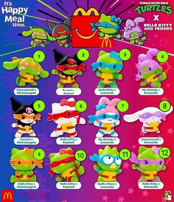 2025 Ninja Turtles X Hello Kitty McDonalds Toys | eBay