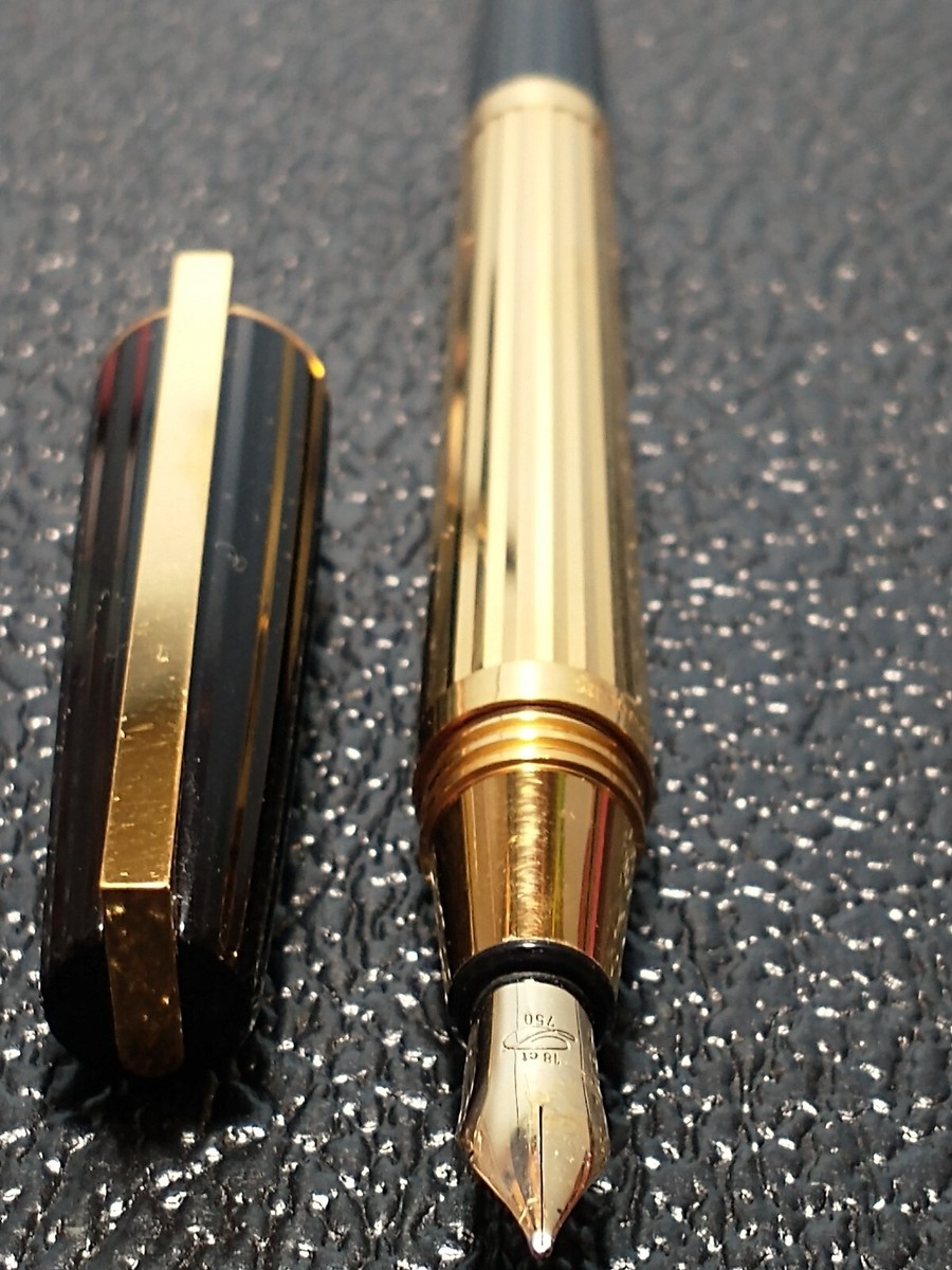 BEAUTIFUL S.T. DUPONT 18CT 750 SOLID GOLD MEDIUM NIB VINTAGE