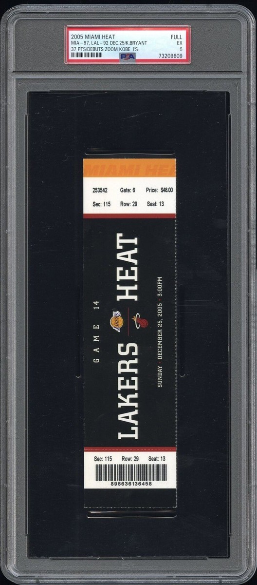 KOBE BRYANT DEBUTS NIKE ZOOM 1'S XMAS 2005 FULL TICKET HIGHEST