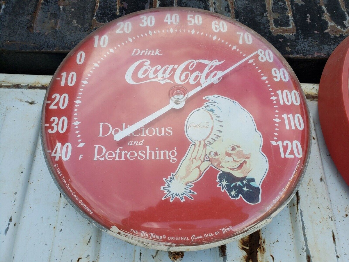 1984 Tca Thermometer Coca Cola Vintage Wall Hang Round Great