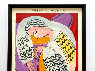 HENRI MATISSE RARE 1960 MOURLOT LITHO PRINT FRAMED EXHBT POSTER