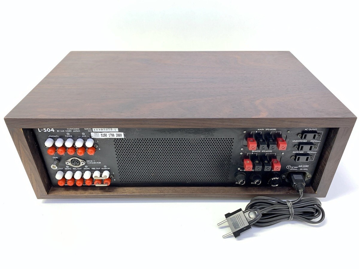LUXMAN L‑504 プリメインアンプ 元箱付き 名機 ビンテージ LUXMAN L
