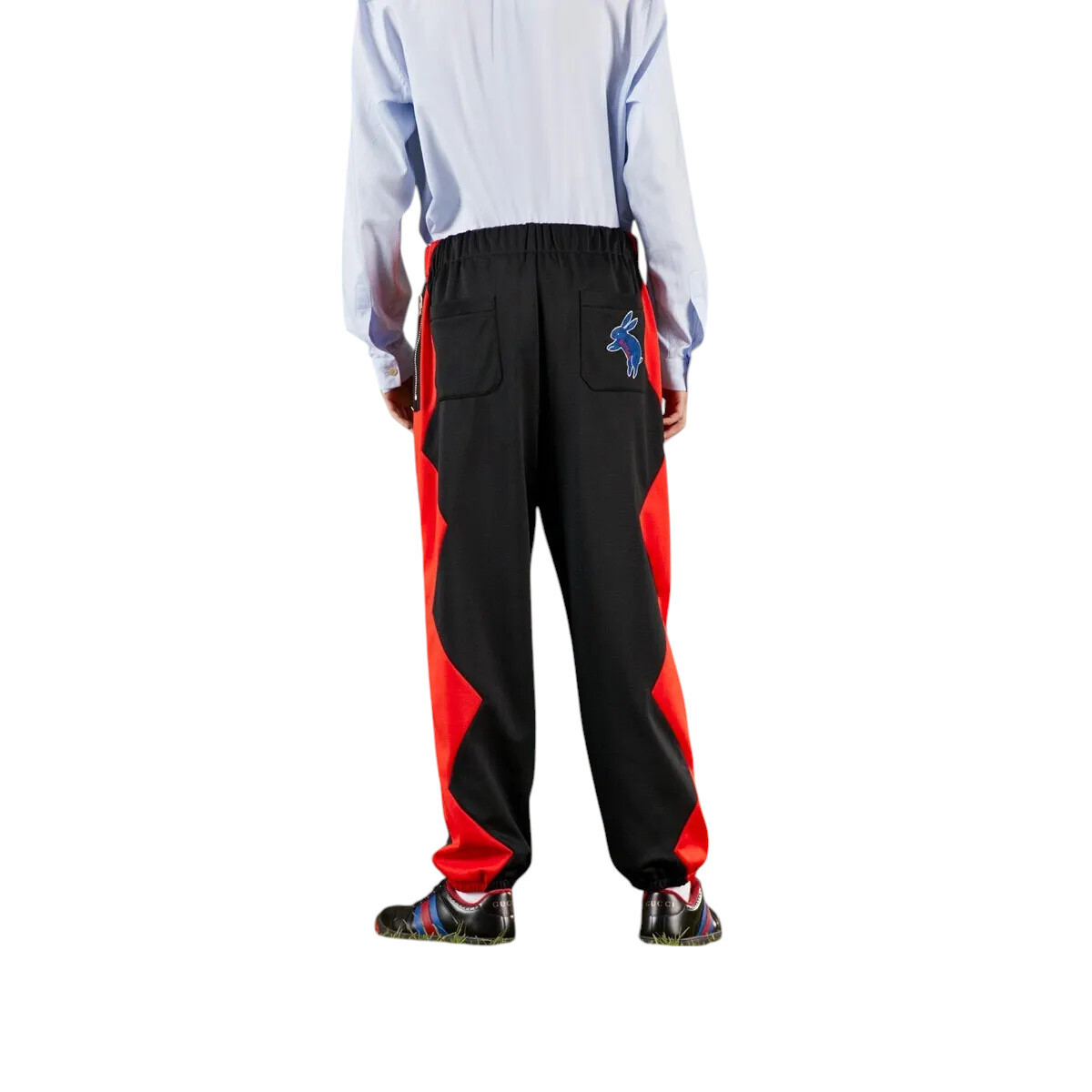 Authentic Men's Gucci Zig Zag Techincal Jersey Track Pants 726323