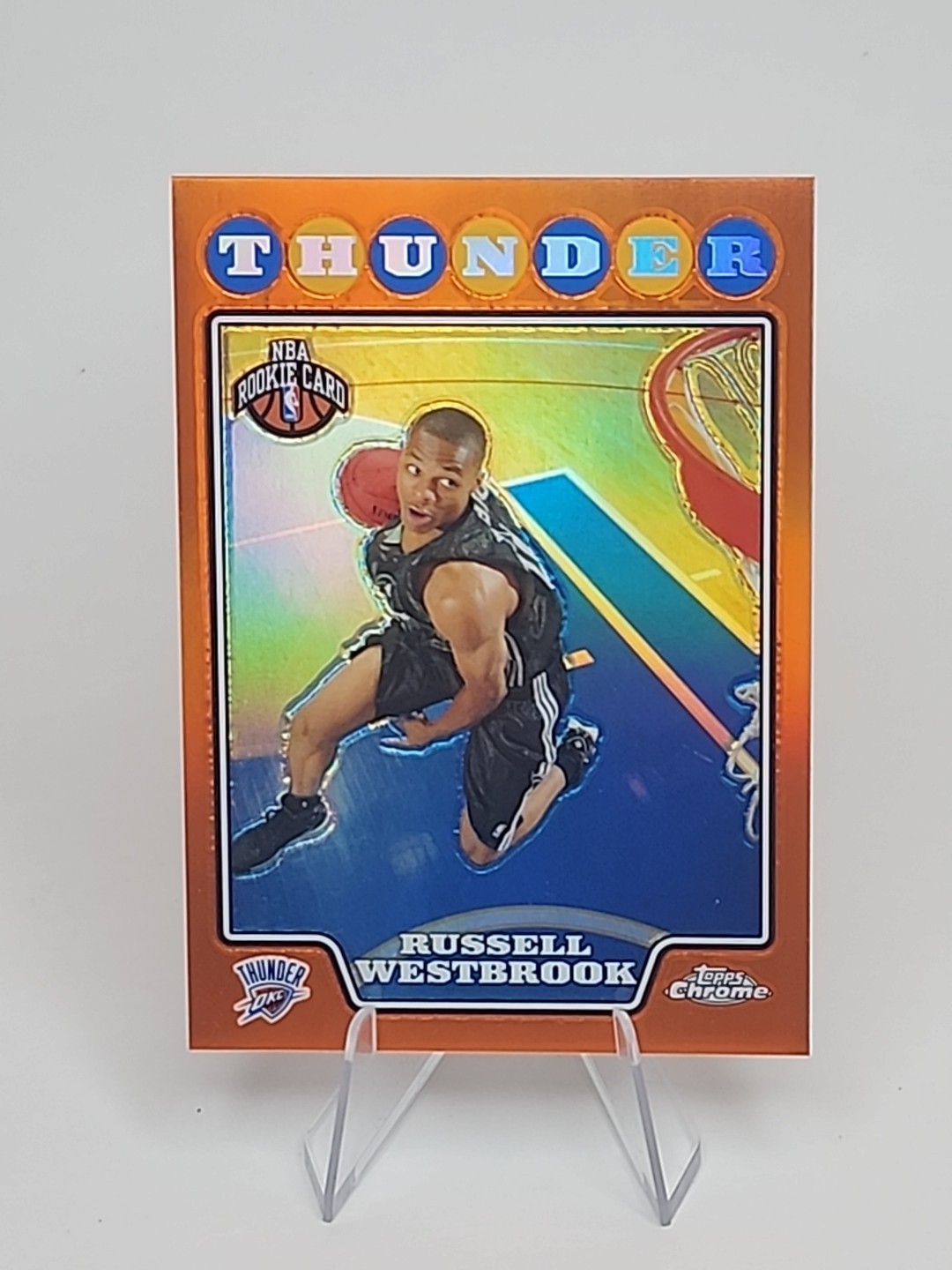 Russell Westbrook 2008 Topps Chrome #184 Orange Refractor /499