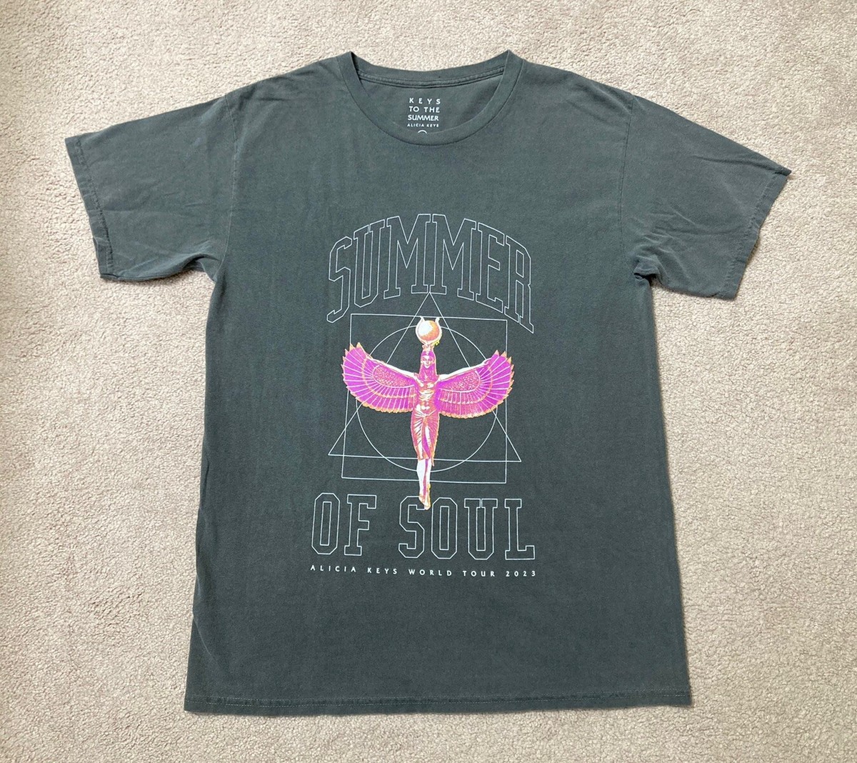 Alicia Keys Shirt Keys to the Summer 2023 Tour Shirt Size XL Gray