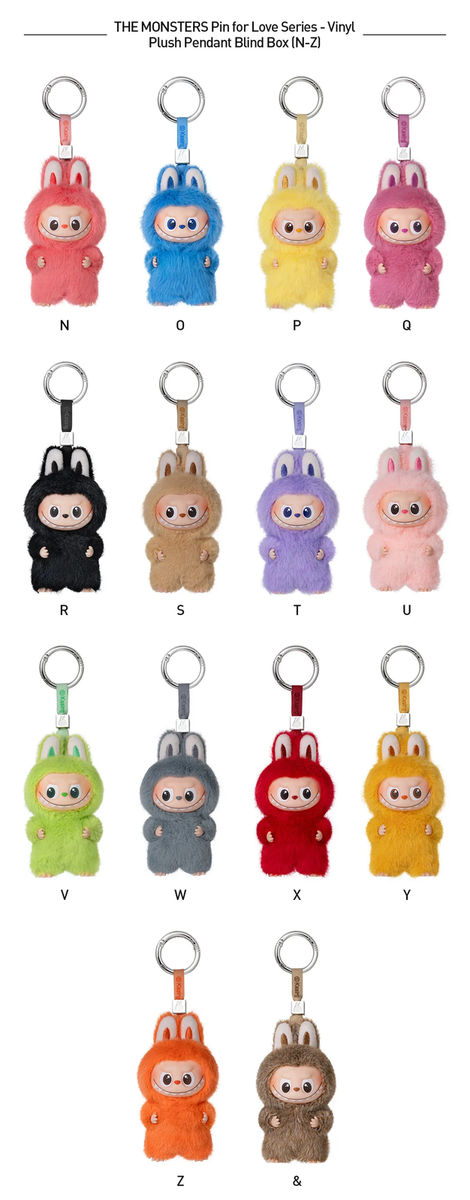 THE MONSTERS PIN FOR LOVE SERIES-VINYL PLUSH PENDANT BLIND BOX