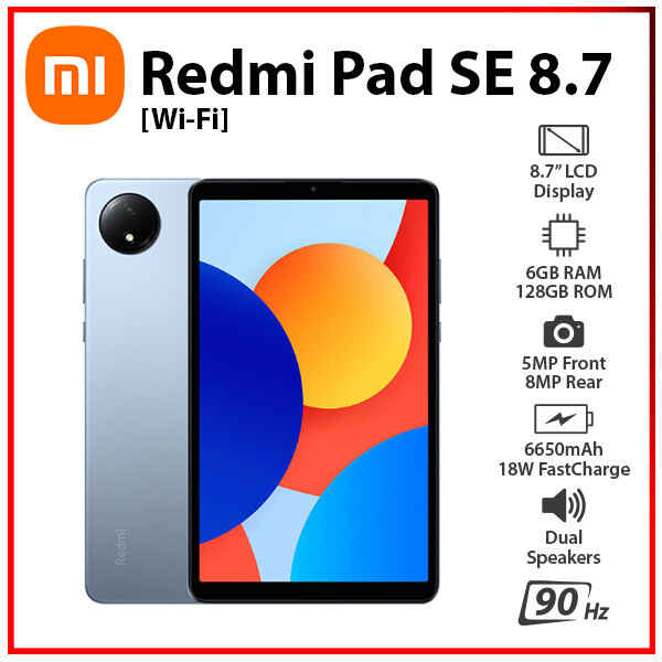 Wi-Fi) Xiaomi Redmi Pad SE 8.7 BLUE 6GB+128GB Octa Core Android PC