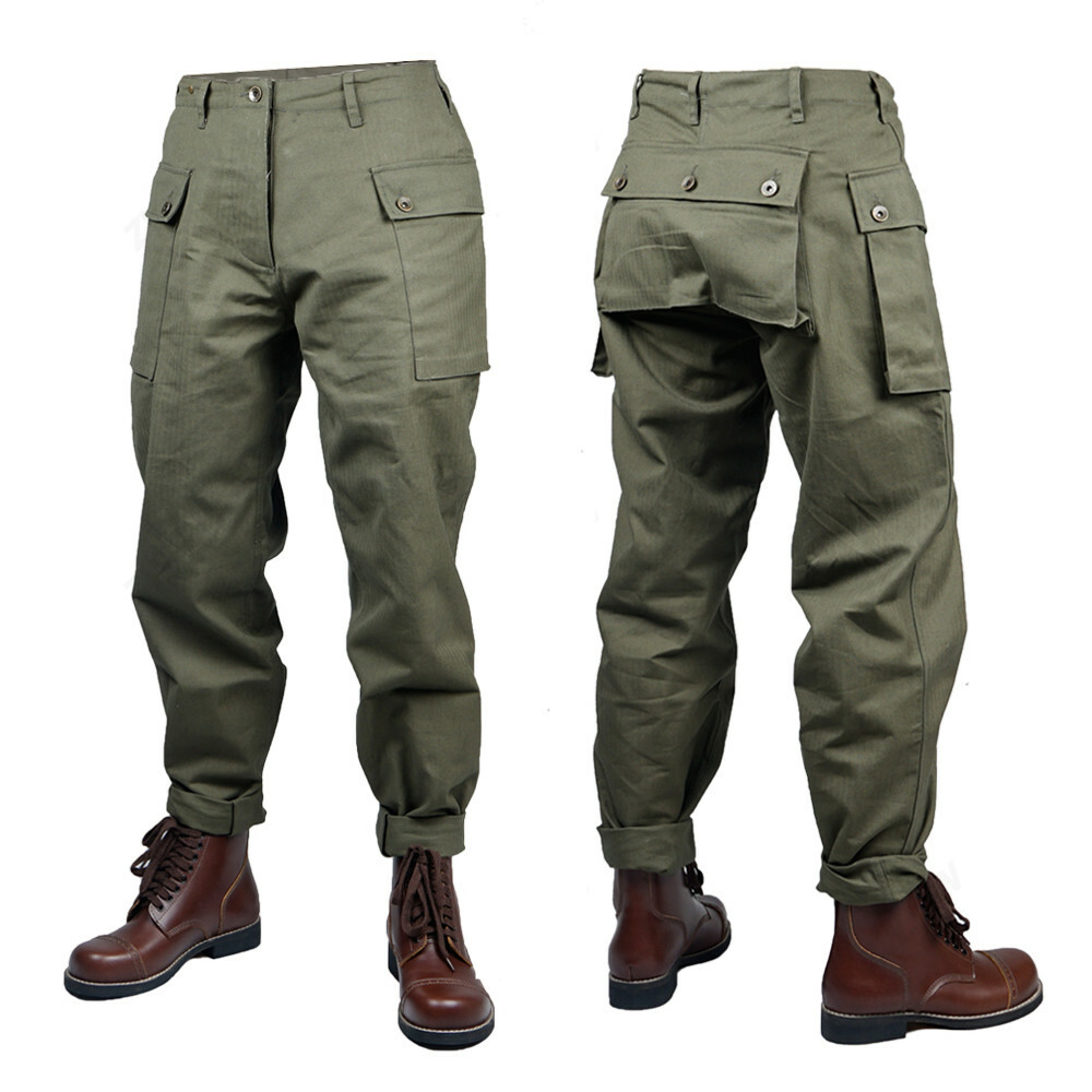 Replica WWII USMC HBT P44 Trousers Marine Corps Casual Pants Amry