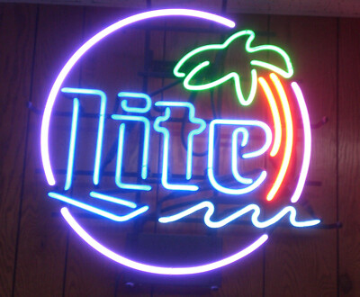 MILLER LITE BEER NEON SIGN - PALM TREE - VINTAGE - ORIGINAL | eBay