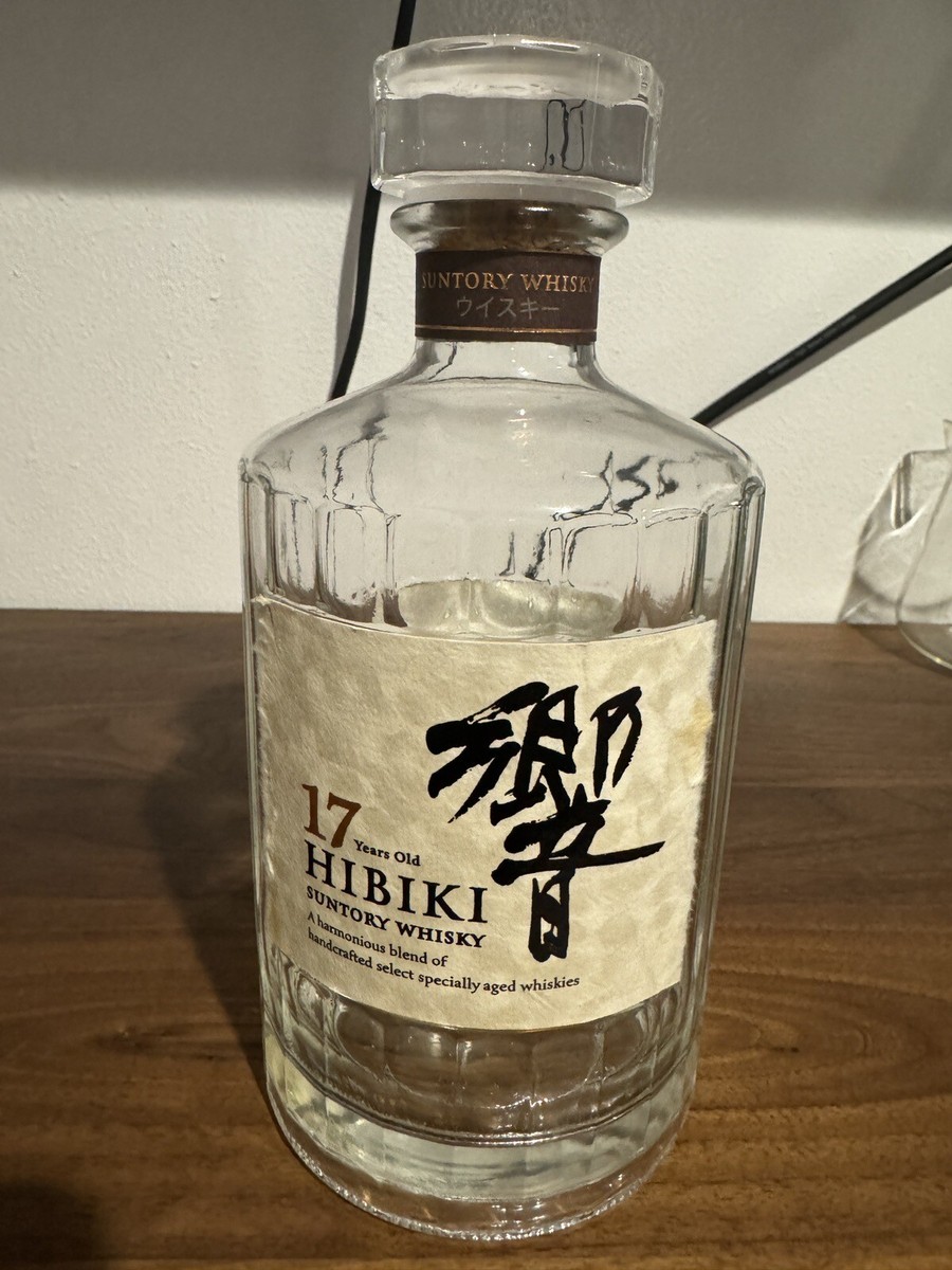 Hibiki 17 Years Suntory Japanese Whiskey Empty Bottle Unwashed