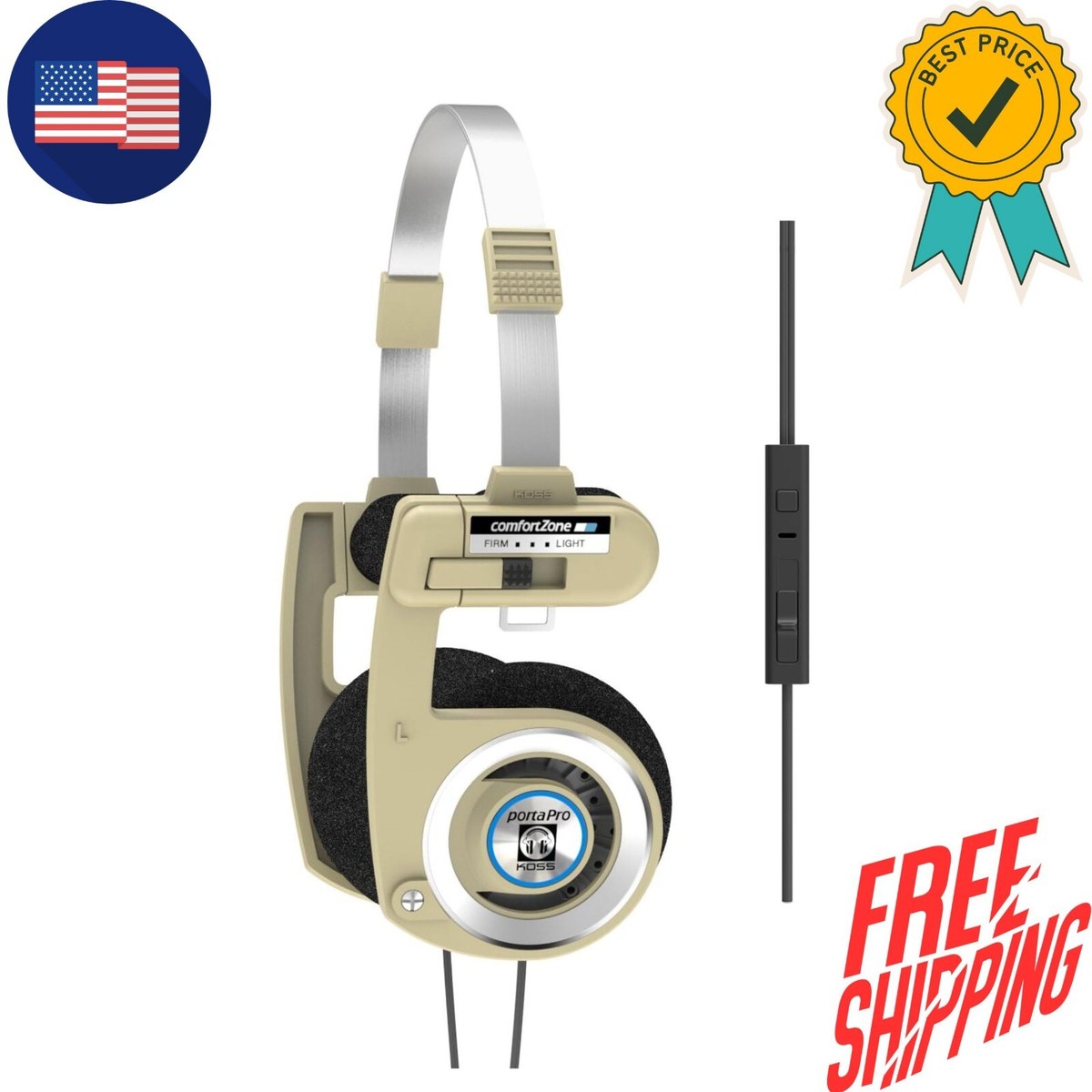 Koss Porta Pro Limited Edition Rhythm Beige On-Ear Headphones in