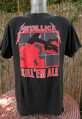 90's Vintage 1994 METALLICA Kill Em All T Shirt Large With Tultex