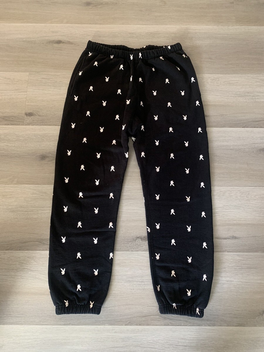 Supreme x Playboy Allover Sweatpants FW15 Size Medium Black Sweats