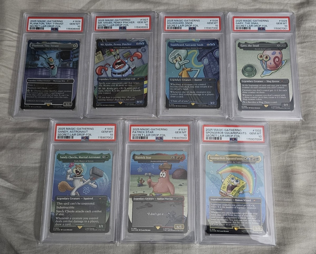 MTG Secret Lair SpongeBob SquarePants Foil Sequential Set ALL IN