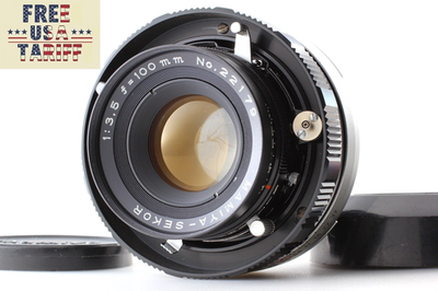 Black Late [N MINT] Mamiya Sekor 100mm F3.5 Lens Universal Press