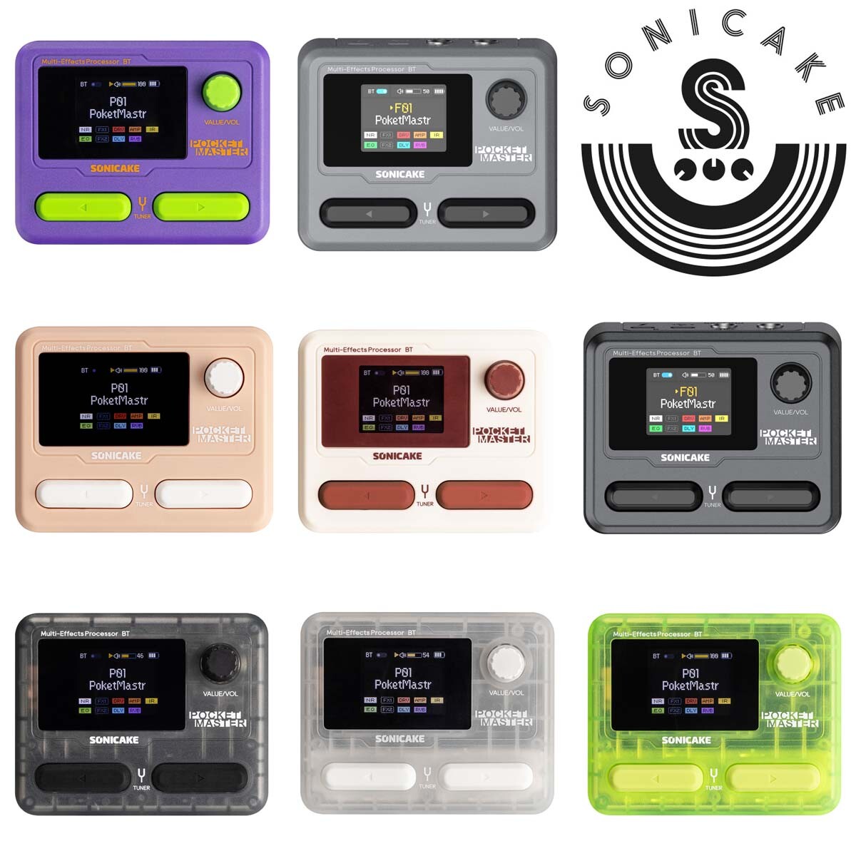 SONICAKE Pocket Master Guitar Modeling IR Cabinets Multi-Effects